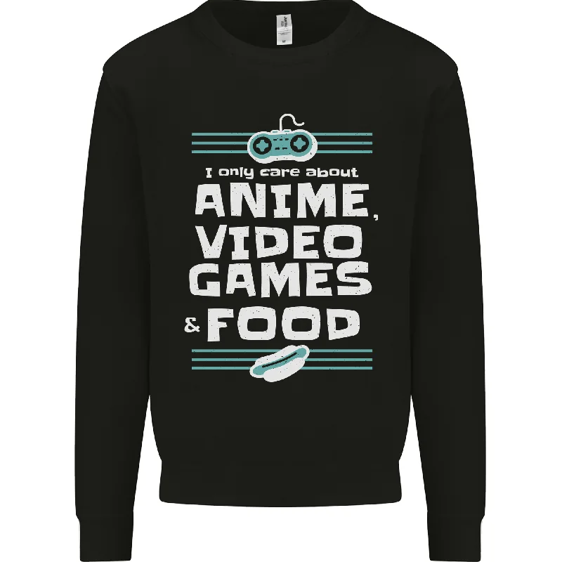 cozy workout hoodieAnime Video Games & Food Funny Mens Sweatshirt Jumper