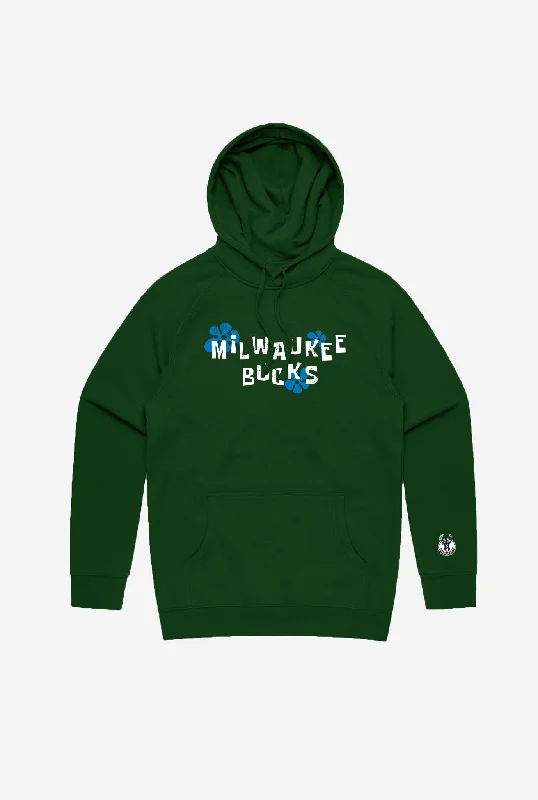 NBA x Spongebob Milwaukee Bucks Hoodie - Forest Green