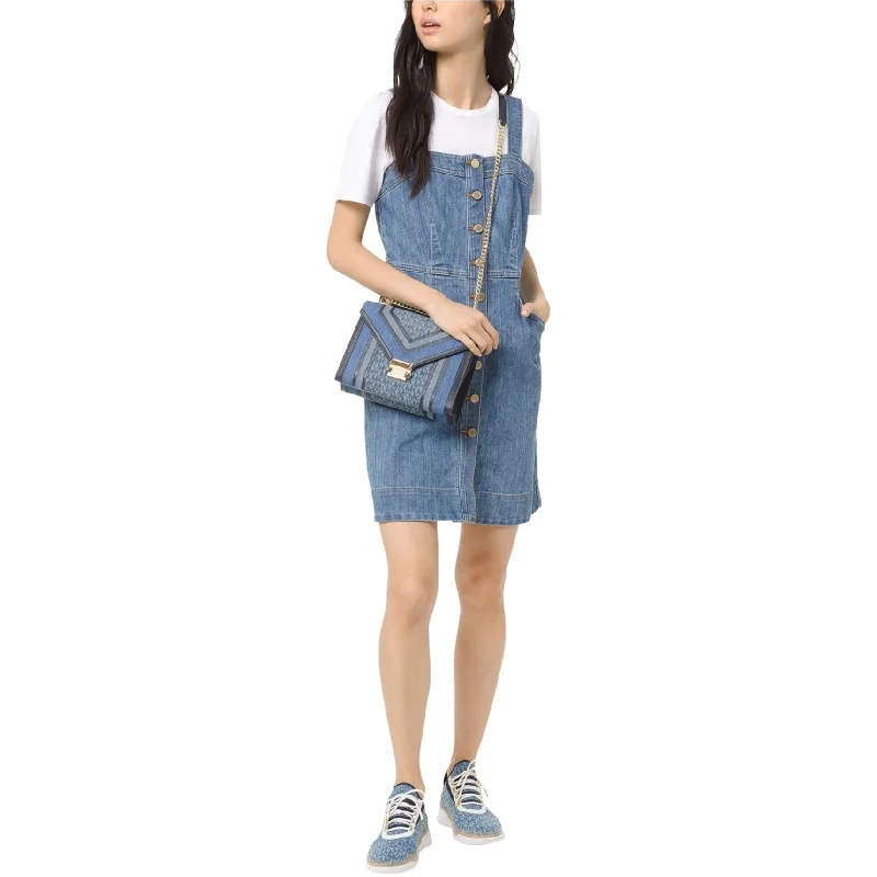 romantic dressMichael Kors Womens Button-Down Denim Mini Dress