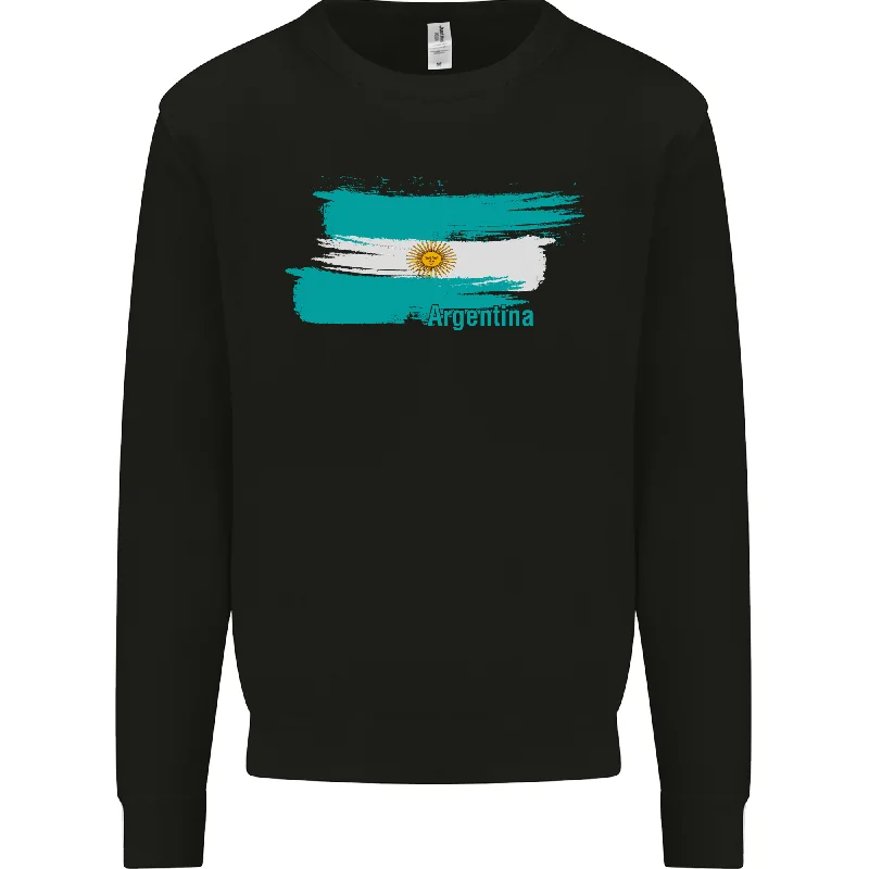 graphic gym sweatshirtArgentina Football Distressed Flag Mens Sweatshirt Jumper